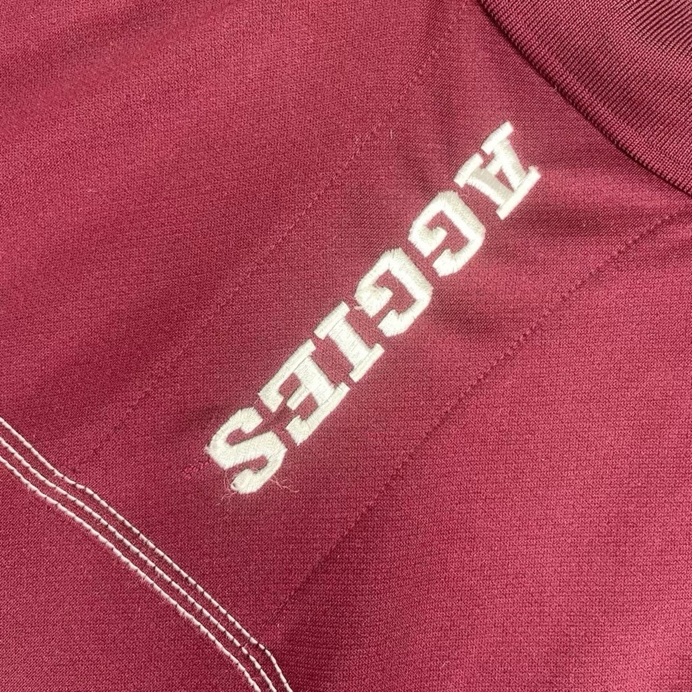 Texas A&M Aggies Adidas Mens XL Performance Polo Shirt Embroidered Front & Back - Picture 6 of 9